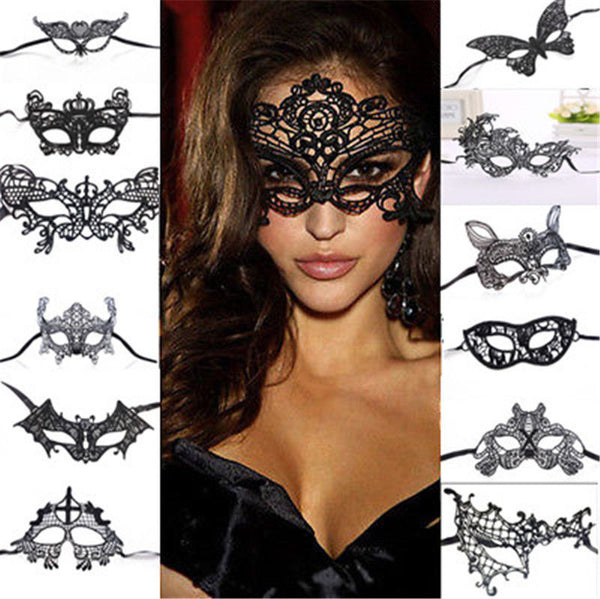 Sexy Women Black Lace Eye Face Mask